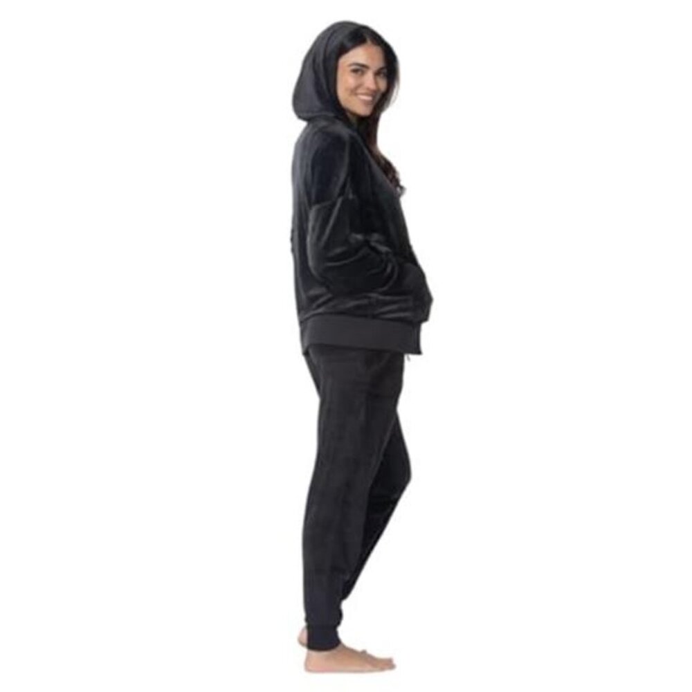 Felina Women's 2 Piece Velour Track Suit, Hoodie and Jogger Lounge Set (US, - Picture 3 of 8